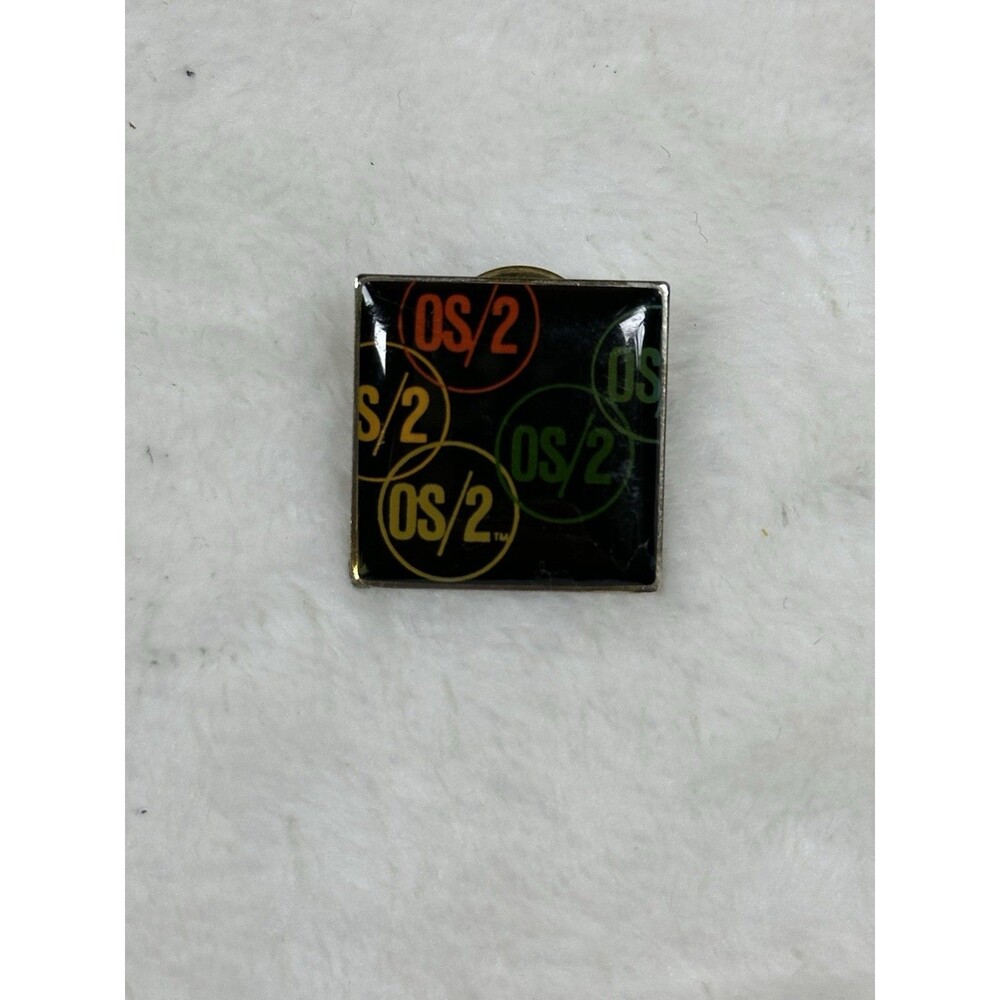 Vintage IBM Microsoft OS/2 Operating System Enamel Lapel‎ Pin PC Software